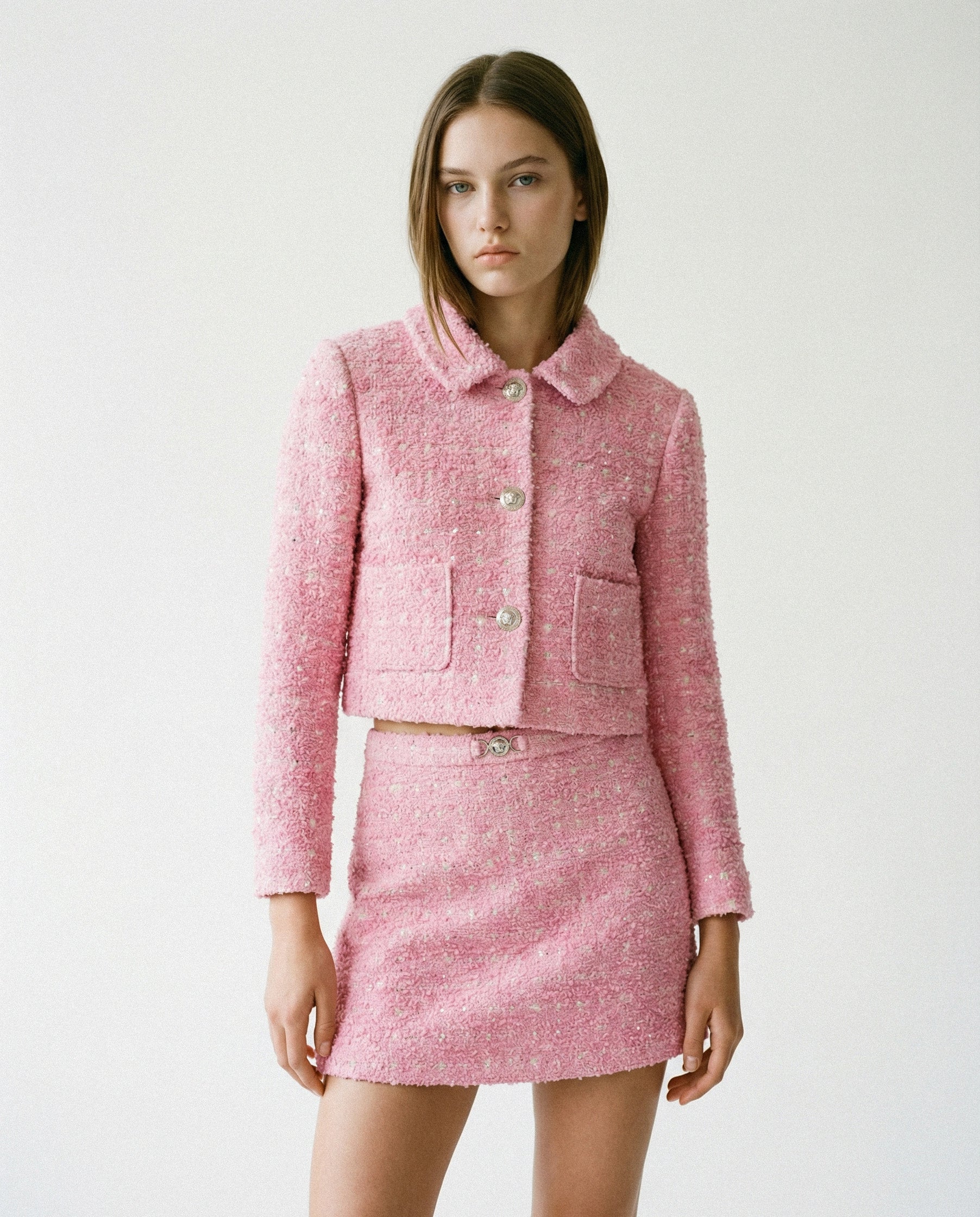 VERSACE TWEED BLOUSON