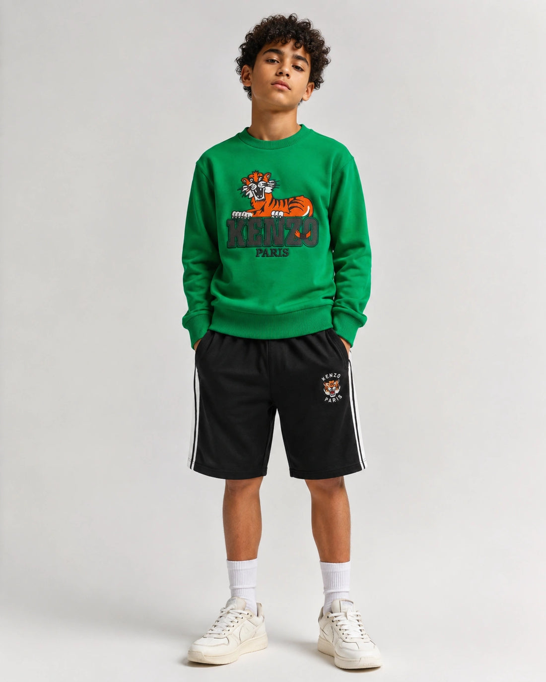 Kenzo shorts featuring tiger logo available at Lestyle Boutique Melbourne