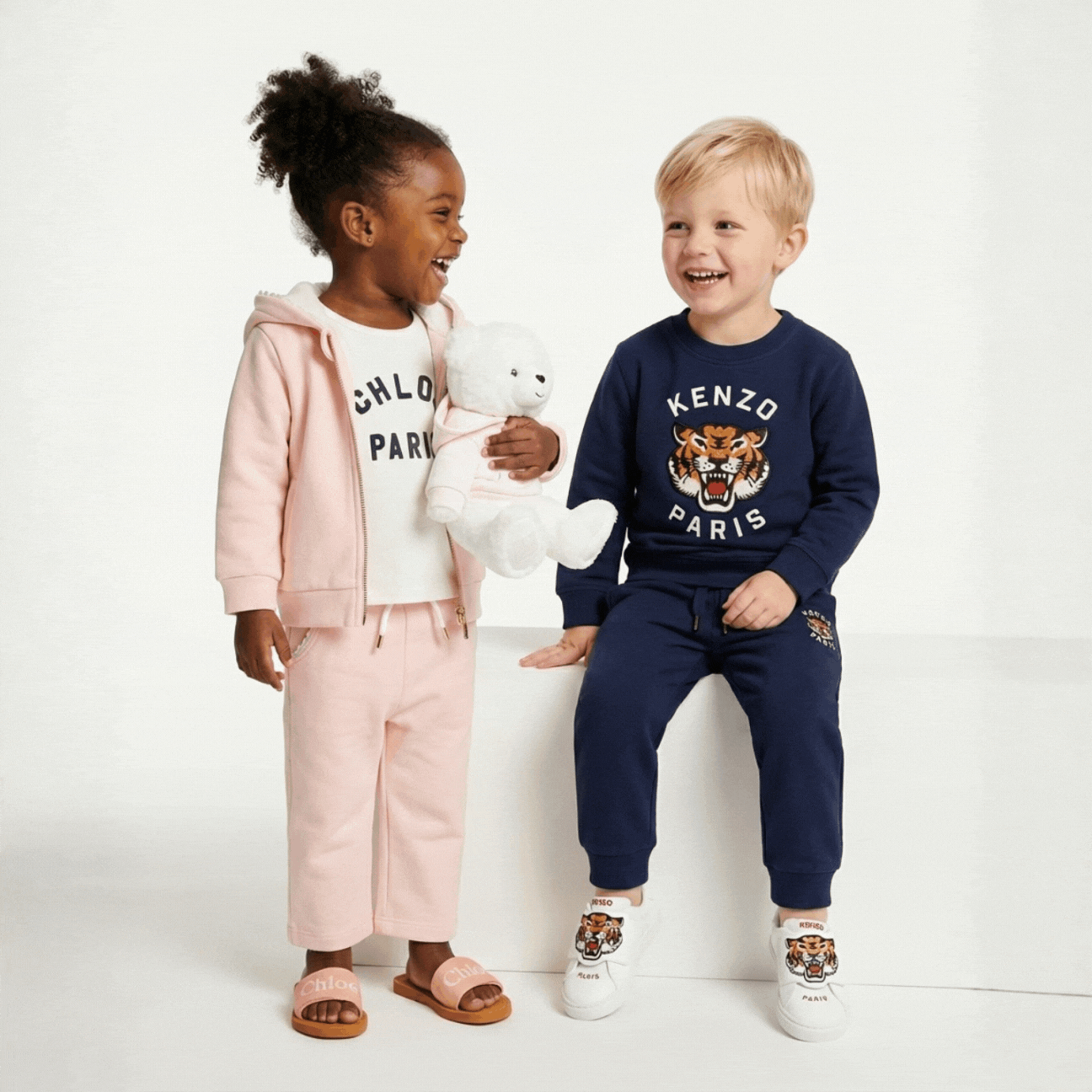Chloe Kenzo Boss Kidswear with Models in studio photography