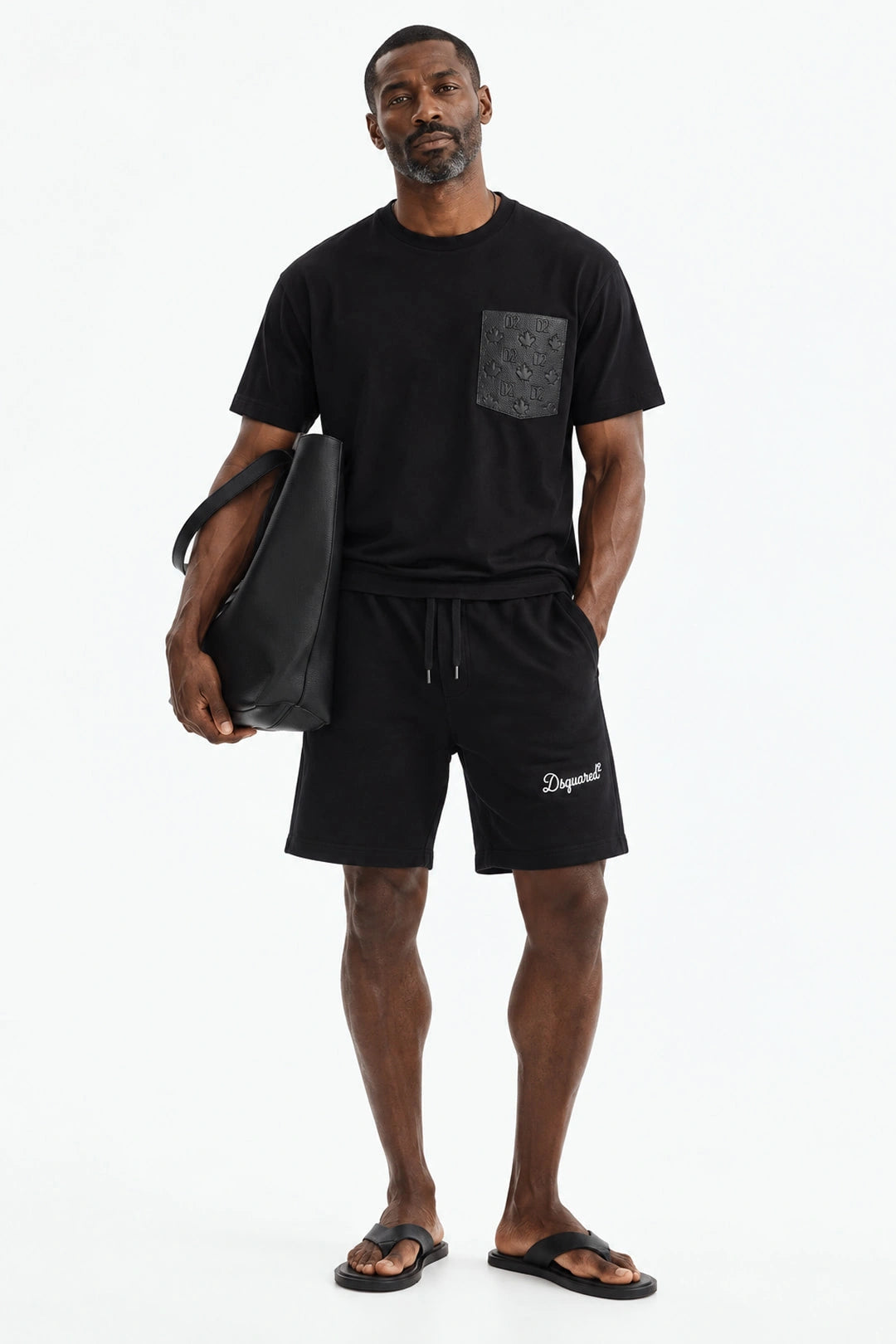 Dsquared2 Signature jersey shorts featuring logo print available at Lestyle Boutique Melbourne