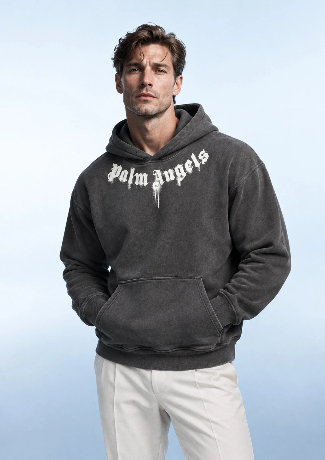 PALM ANGELS sweatshirt featuring graphic logo available at Lestyle Boutique Melbourne