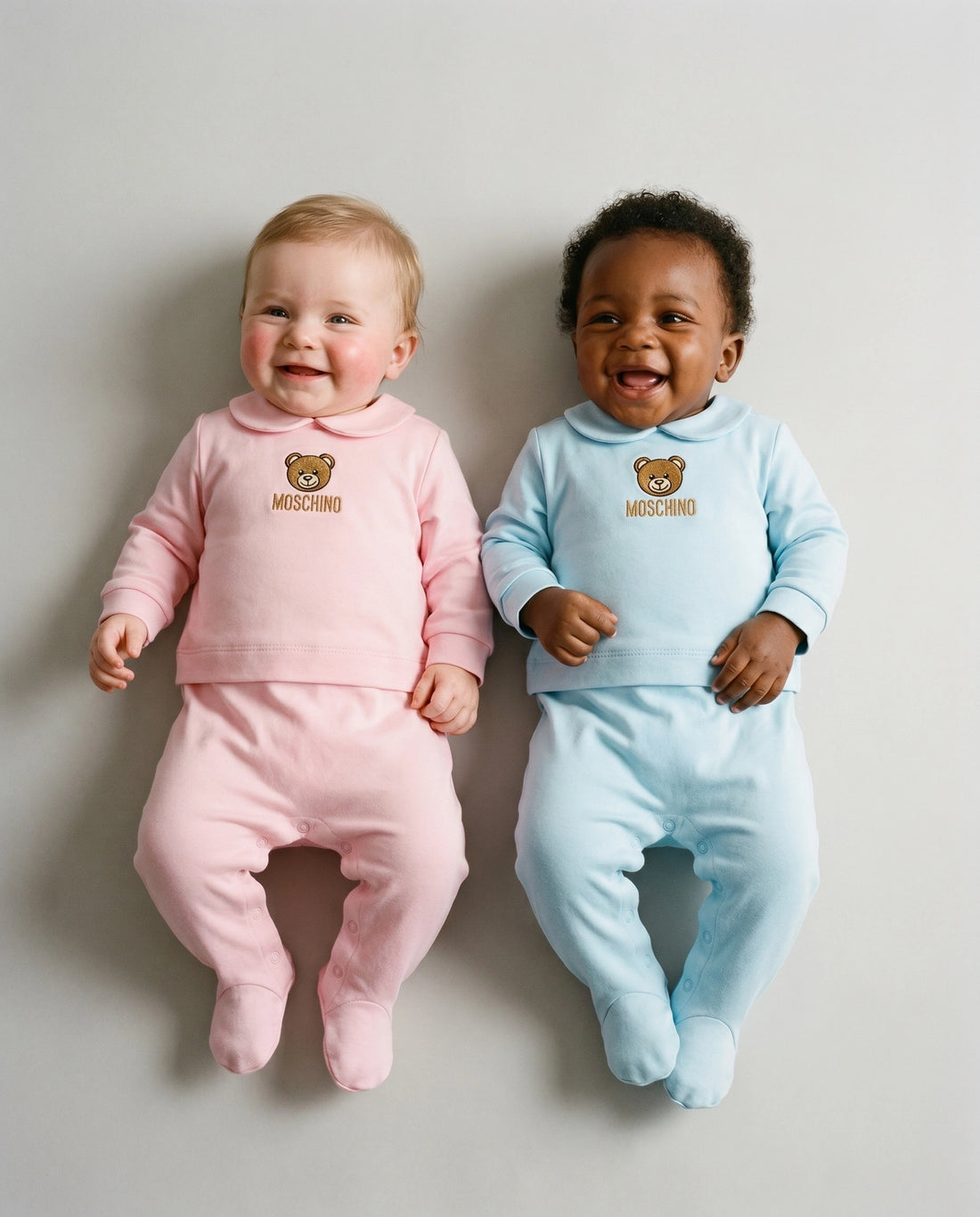 Moschino baby romper featuring bear logo available at Lestyle Boutique Melbourne
