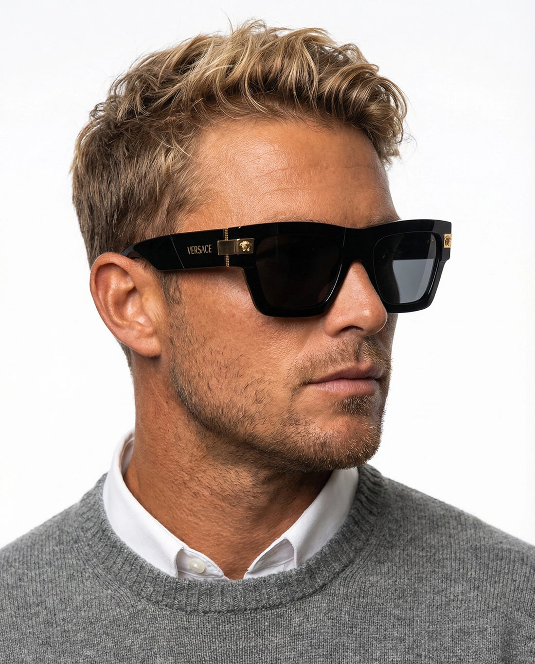 Versace sunglasses with dark grey lenses available at Lestyle Boutique Melbourne