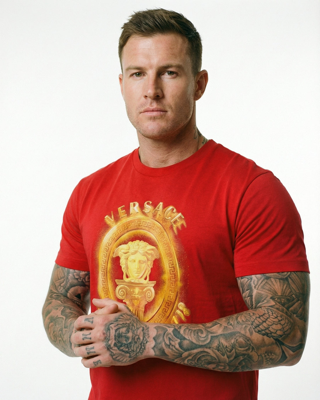 Versace T-shirt featuring a logo design available at Lestyle Boutique Melbourne