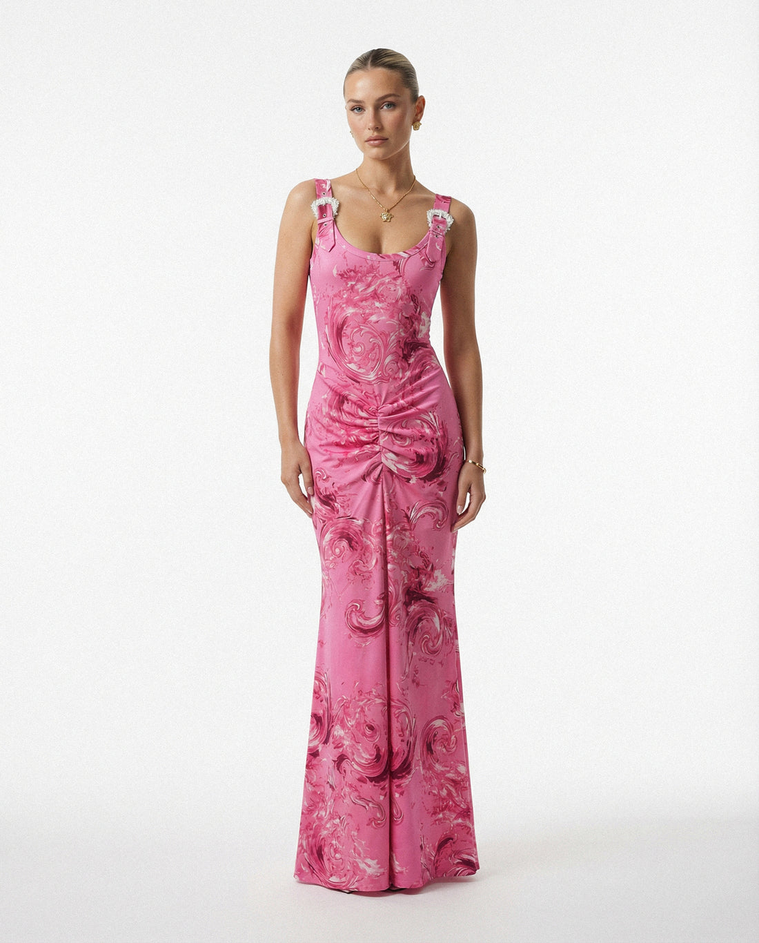 Versace Jeans Couture dress featuring vibrant marble print available at Lestyle Boutique Melbourne