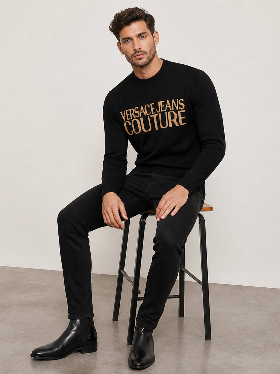Versace Jeans Couture sweatshirt featuring bold branding available at Lestyle Boutique Melbourne