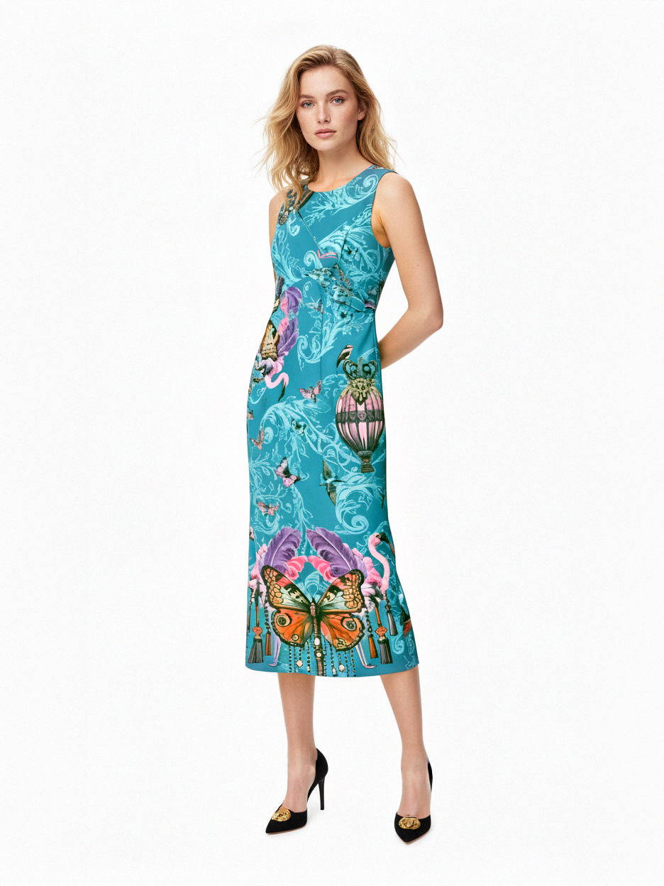 VERSACE JEANS COUTURE DRESS featuring butterfly print available at Lestyle Boutique Melbourne