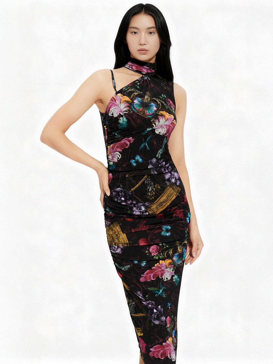 Versace Jeans Couture dress featuring colorful print available at Lestyle Boutique Melbourne
