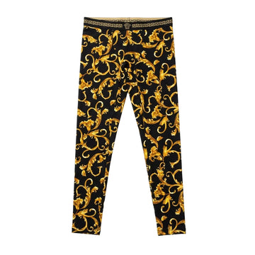 Versace mens sports leggings featuring gold baroque pattern available at Lestyle Boutique Melbourne