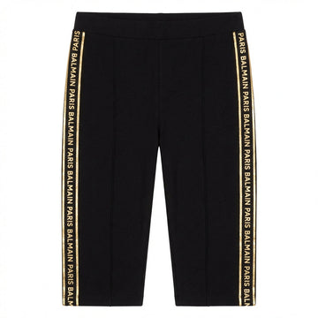 Balmain Biker Shorts for kids featuring logo tape available at Lestyle Boutique Melbourne