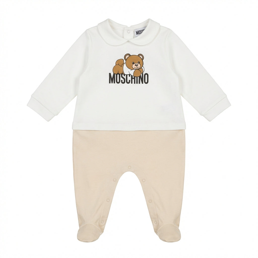 Moschino romper featuring teddy bear logo available at Lestyle Boutique Melbourne