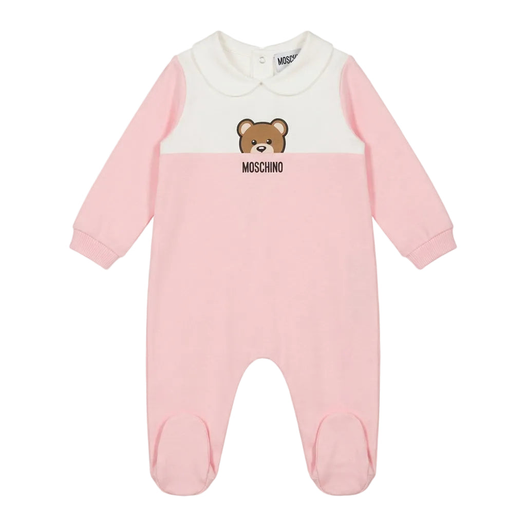 Moschino romper featuring teddy bear logo available at Lestyle Boutique Melbourne
