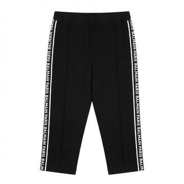 Balmain Kids biker shorts featuring logo tape available at Lestyle Boutique Melbourne