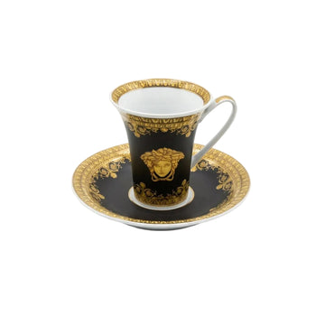 Versace espresso cup & saucer featuring gold accents available at Lestyle Boutique Melbourne