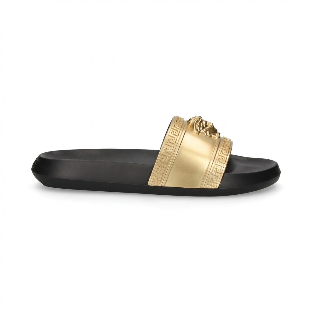 Versace slides featuring gold accents available at Lestyle Boutique Melbourne