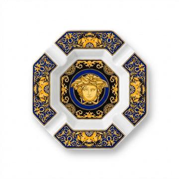 Versace ashtray featuring intricate navy and gold design available at Lestyle Boutique Melbourne