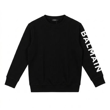 Balmain sweatshirt featuring bold branding on sleeve available at Lestyle Boutique Melbourne