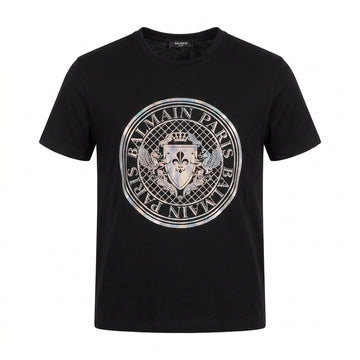 Balmain T-shirt featuring a holographic logo available at Lestyle Boutique Melbourne
