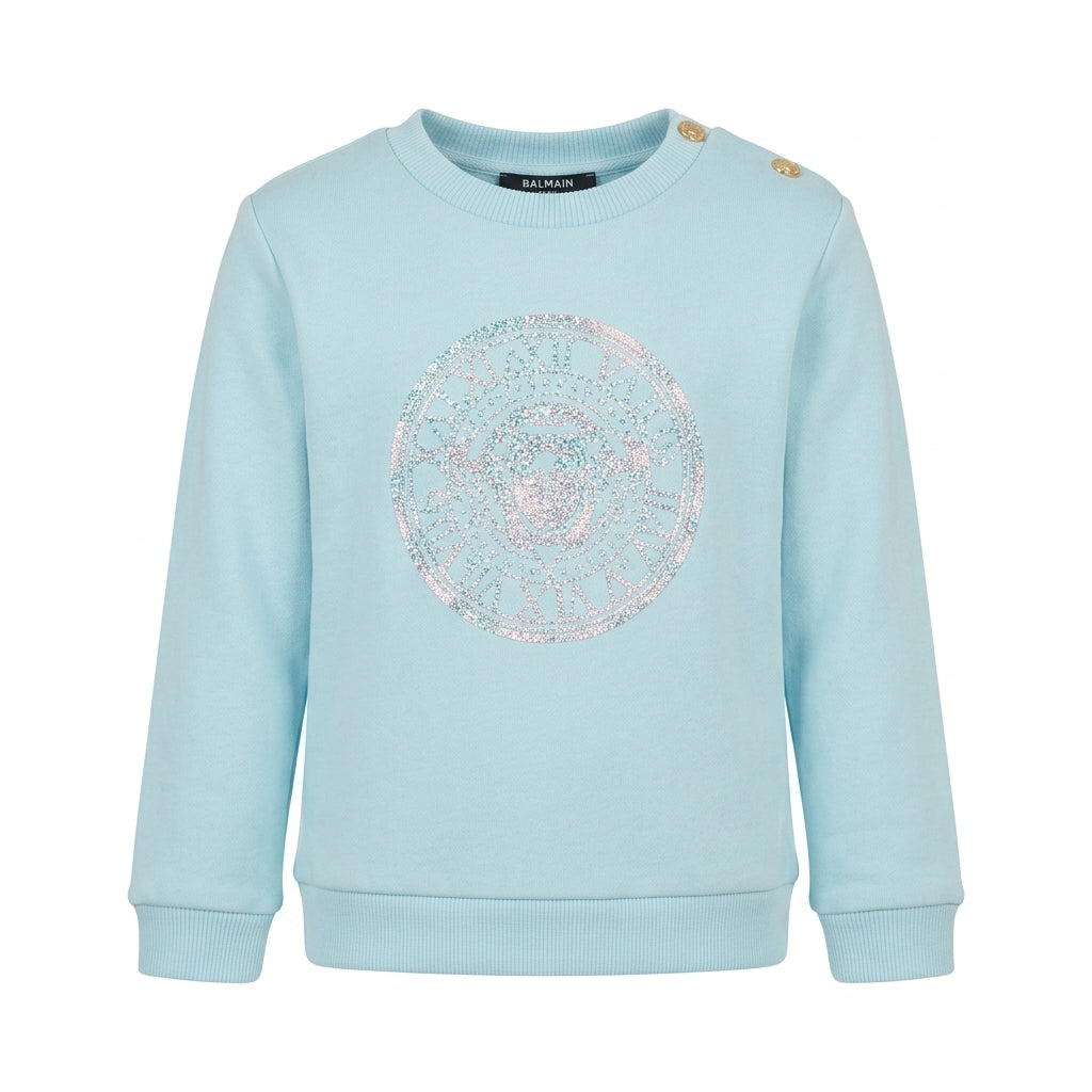 Balmain sweatshirt featuring a holographic logo available at Lestyle Boutique Melbourne