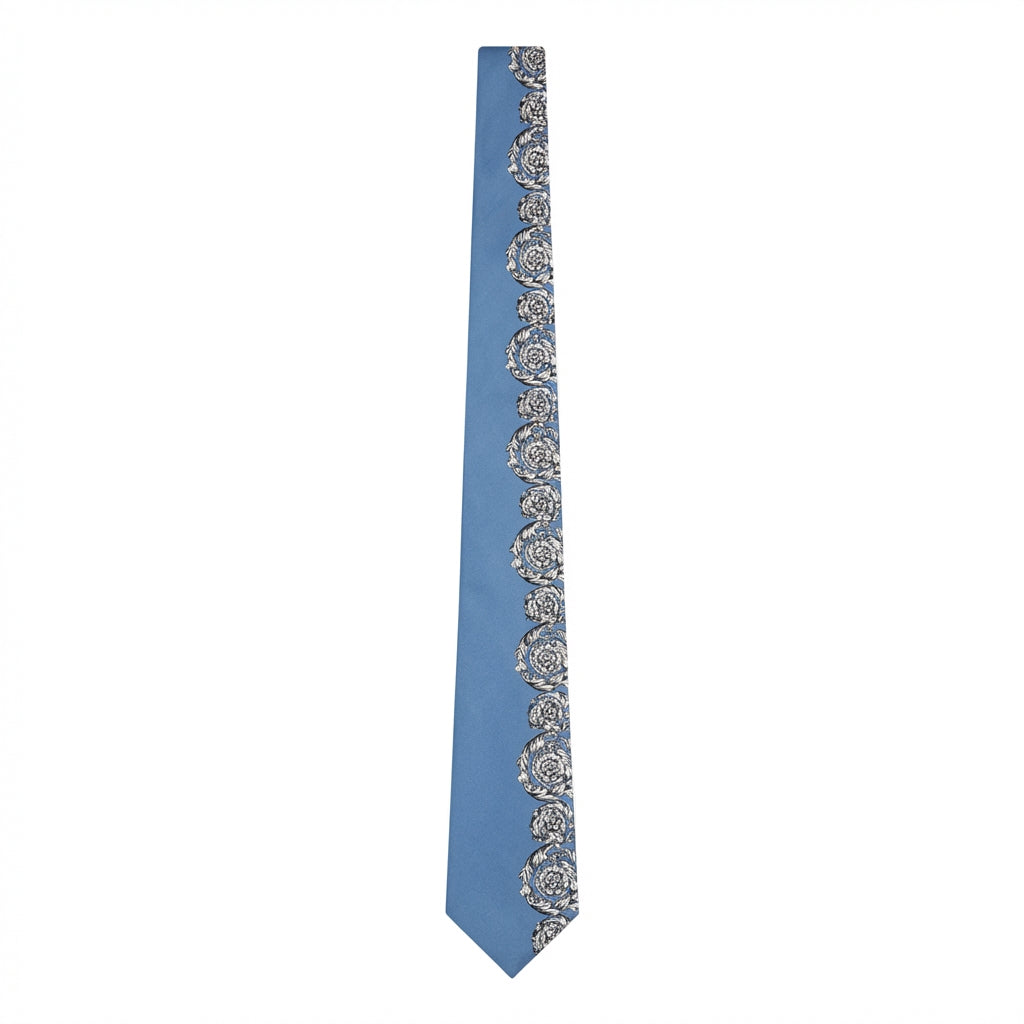 Versace tie featuring intricate floral pattern available at Lestyle Boutique Melbourne