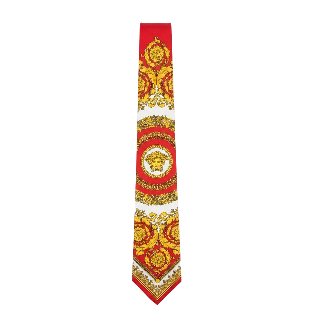 Versace mens tie featuring intricate patterns available at Lestyle Boutique Melbourne