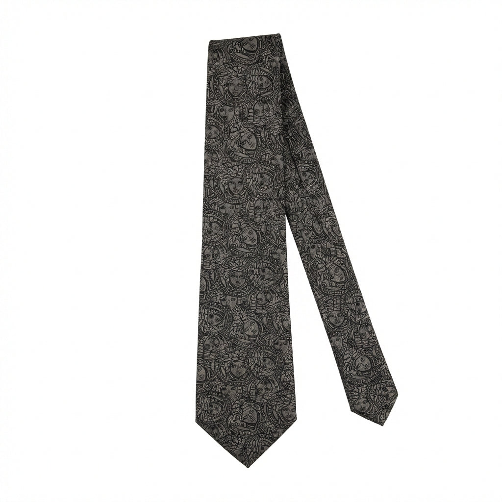 Versace tie featuring intricate pattern available at Lestyle Boutique Melbourne