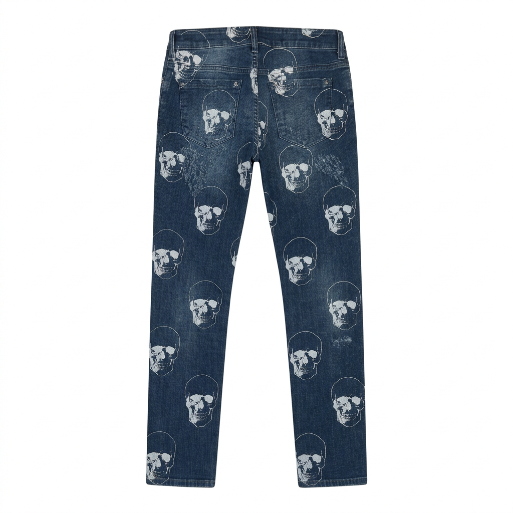 Phillip Plein jeans featuring skull print available at Lestyle Boutique Melbourne