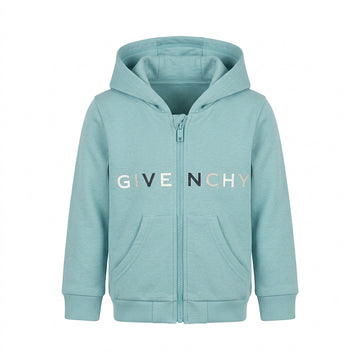 Givenchy kids zip-up hoodie in blue with logo available at Lestyle Boutique Melbourne