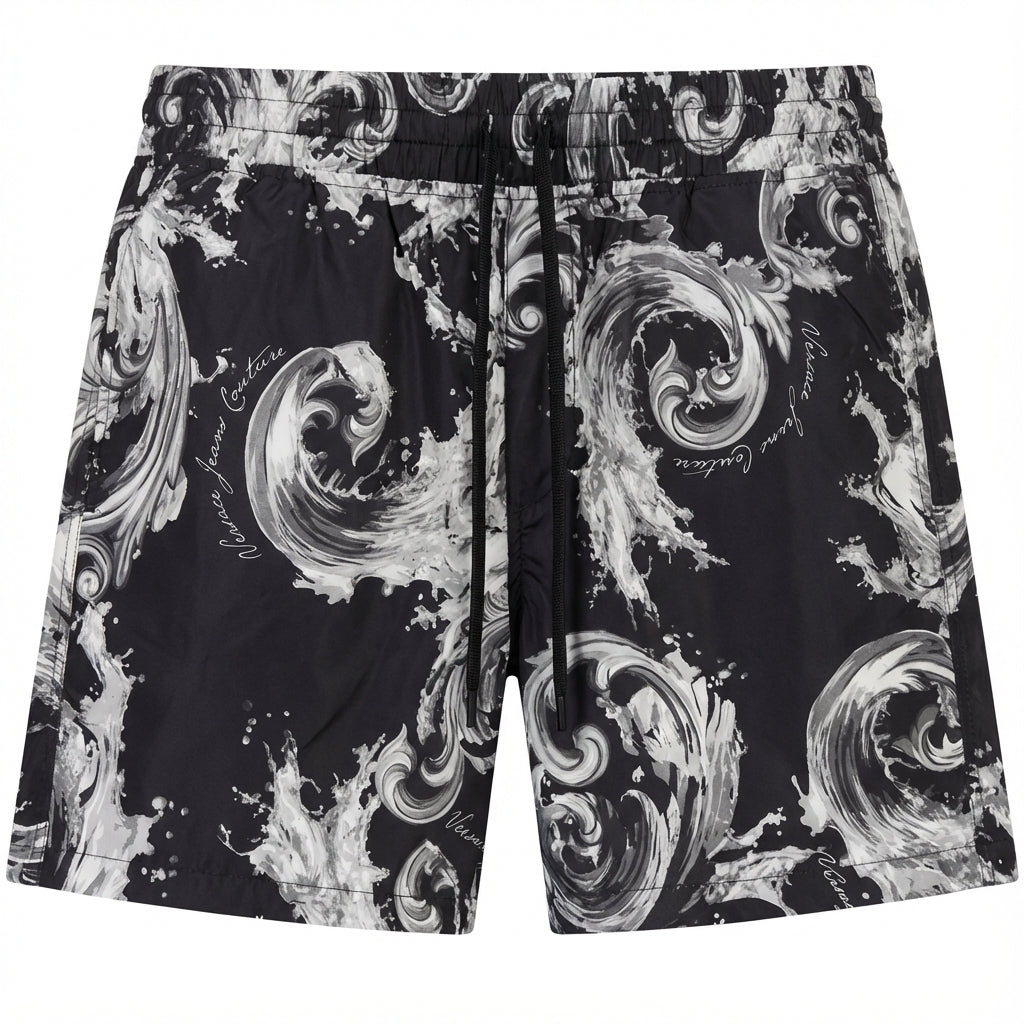 Versace Jeans Couture shorts featuring wave print available at Lestyle Boutique Melbourne