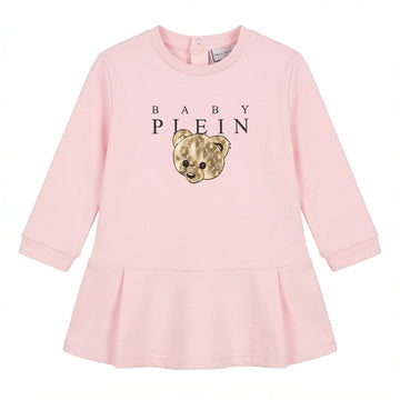 Philipp Plein baby dress featuring a gold bear logo available at Lestyle Boutique Melbourne
