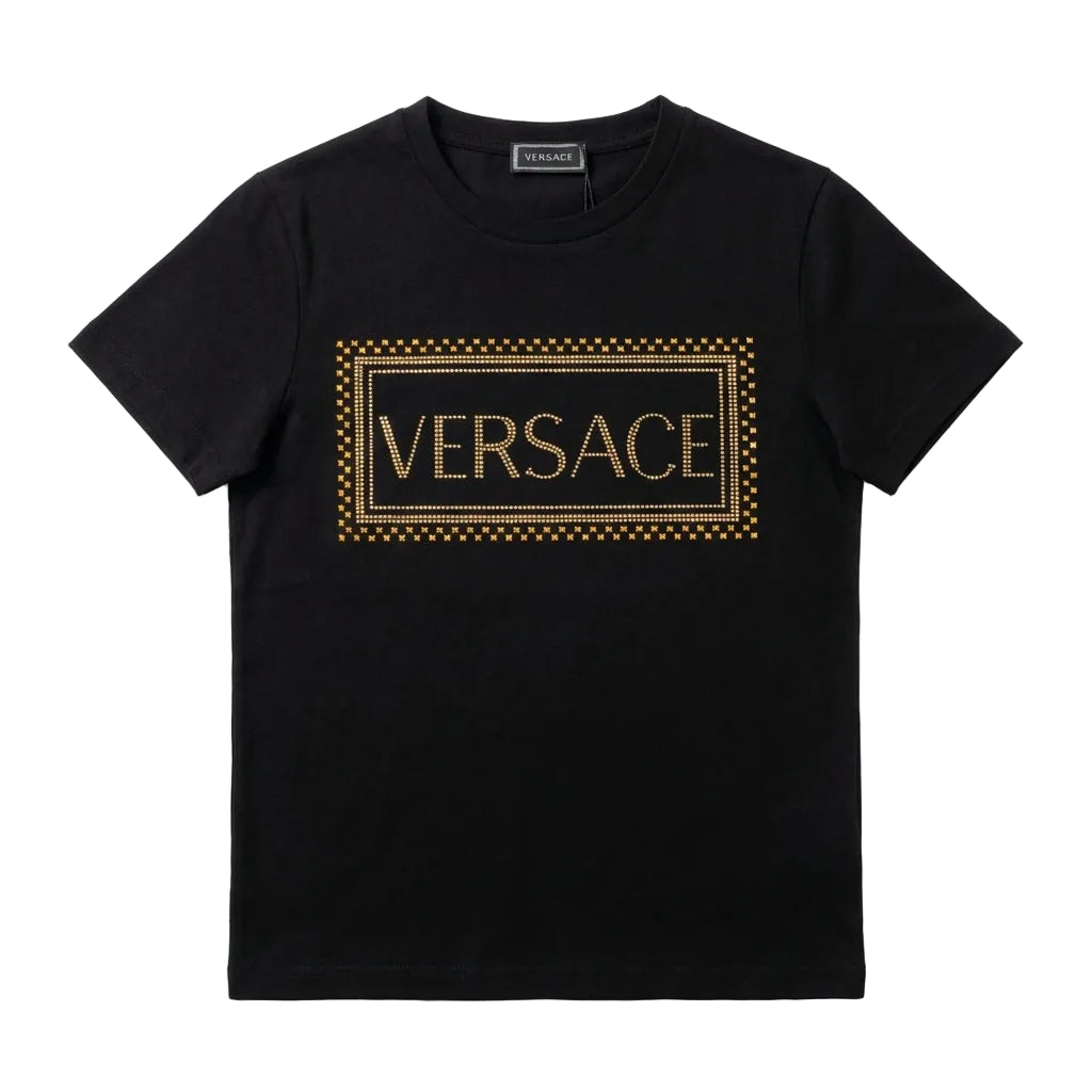 Versace T-Shirt featuring embellished logo available at Lestyle Boutique Melbourne