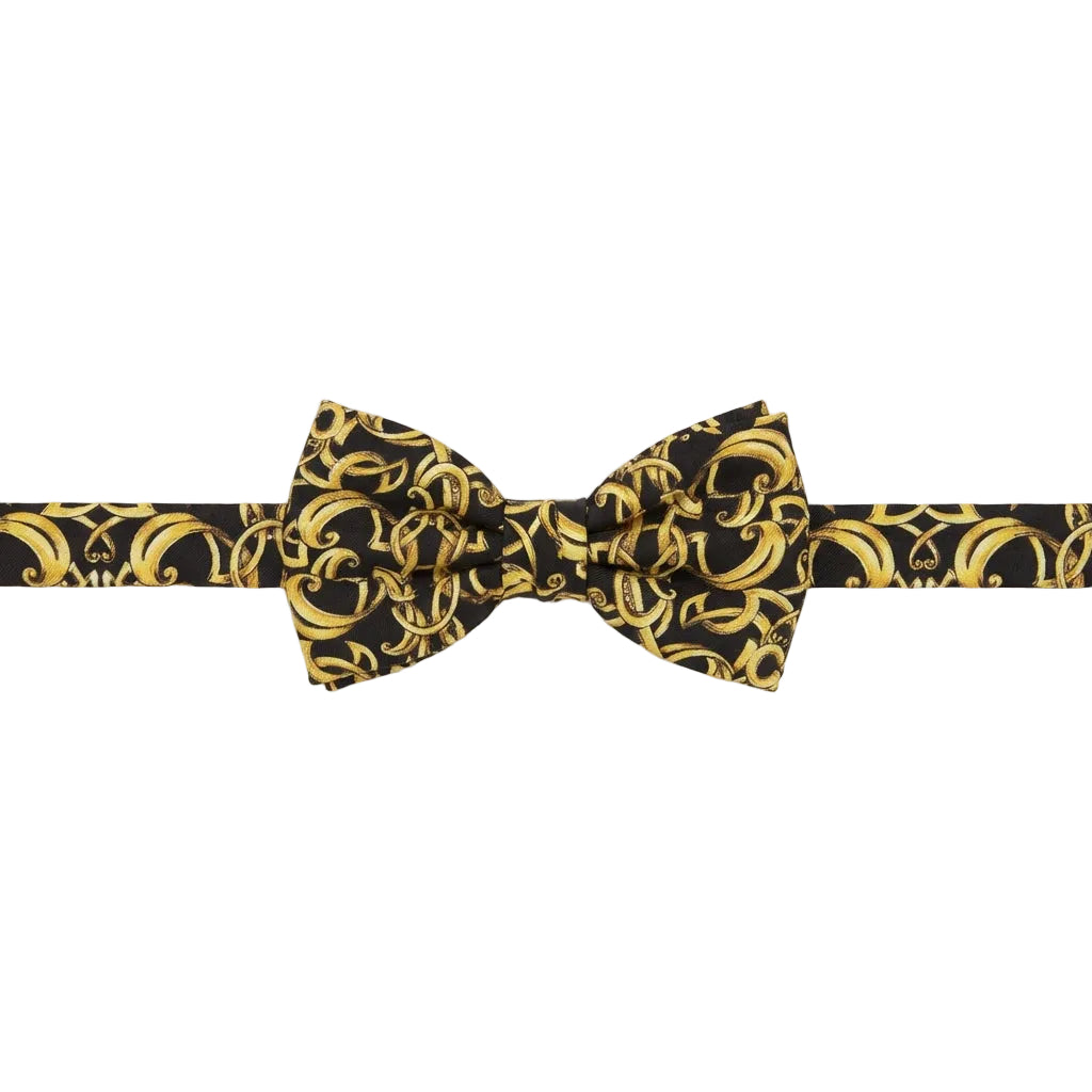 Versace bow tie featuring a baroque gold pattern available at Lestyle Boutique Melbourne