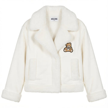 Moschino Kids jacket featuring teddy bear embroidery available at Lestyle Boutique Melbourne