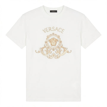 Versace T-shirt featuring Medusa head and ornate design available at Lestyle Boutique Melbourne