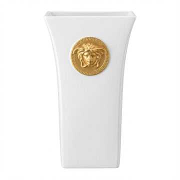 Versace Medusa Madness white vase featuring Medusa head emblem available at Lestyle Boutique Melbourne