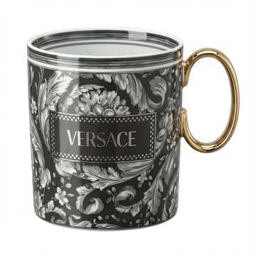 Versace Mug Barocco Haze featuring intricate floral design available at Lestyle Boutique Melbourne