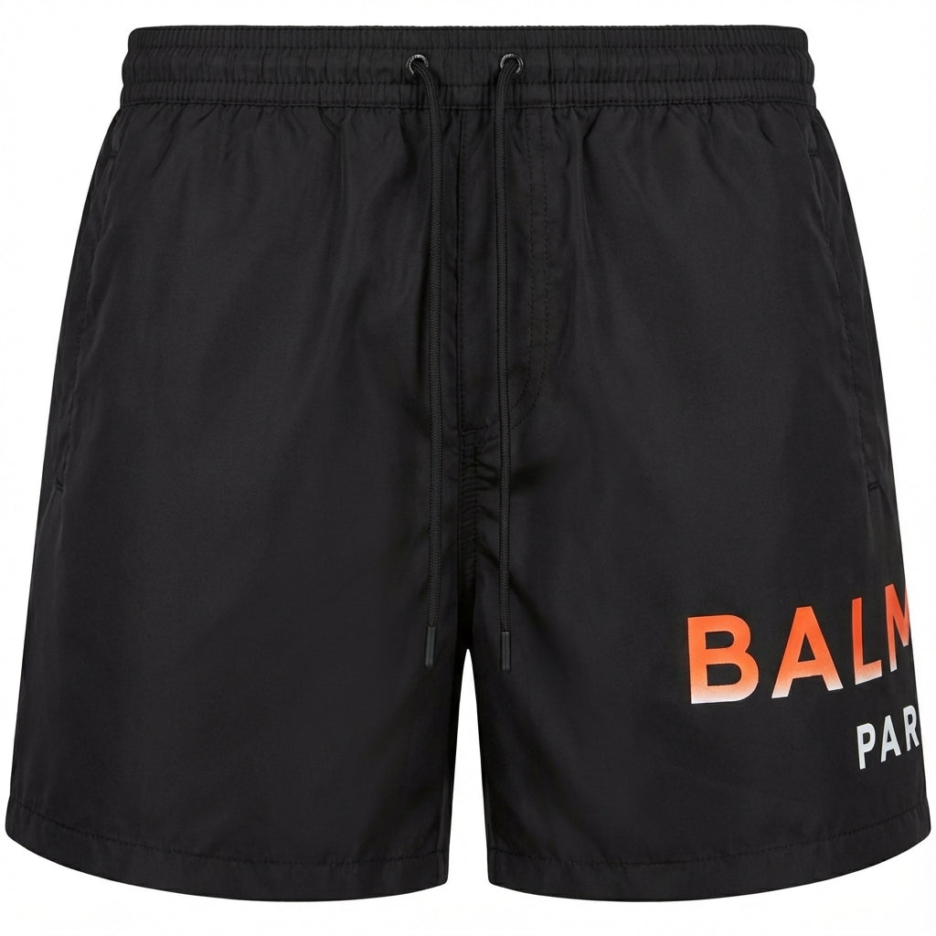 Balmain swimming shorts featuring bold logo available at Lestyle Boutique Melbourne