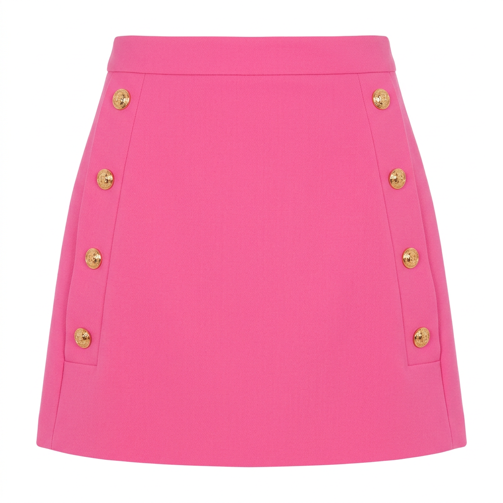 Balmain skirt featuring gold button details available at Lestyle Boutique Melbourne