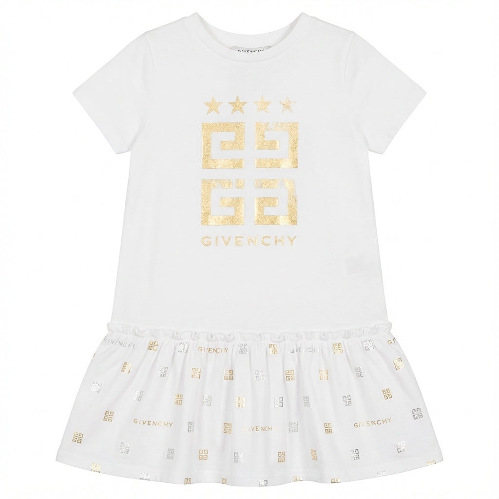 Givenchy dress with gold logo and stars, available at Lestyle Boutique Melbourne