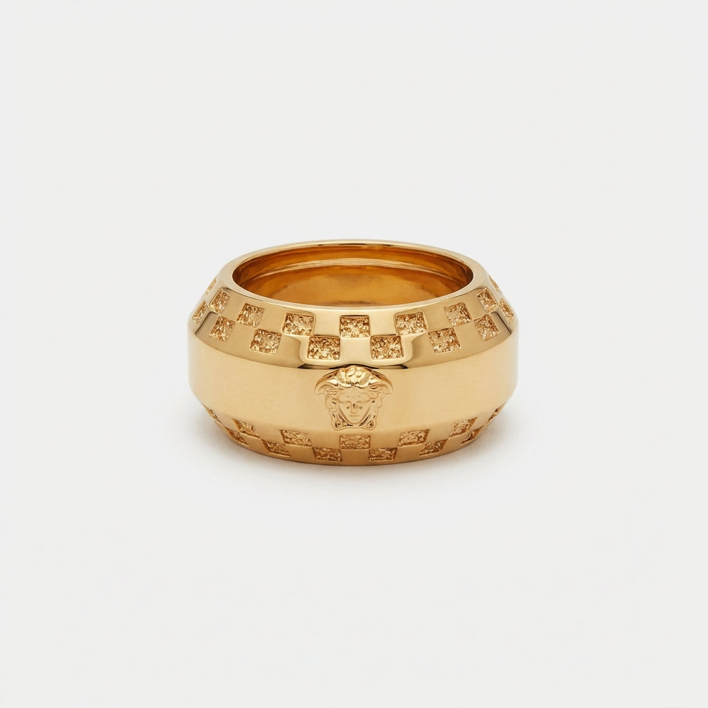 Versace ring featuring a bold design with embedded crystals available at Lestyle Boutique Melbourne