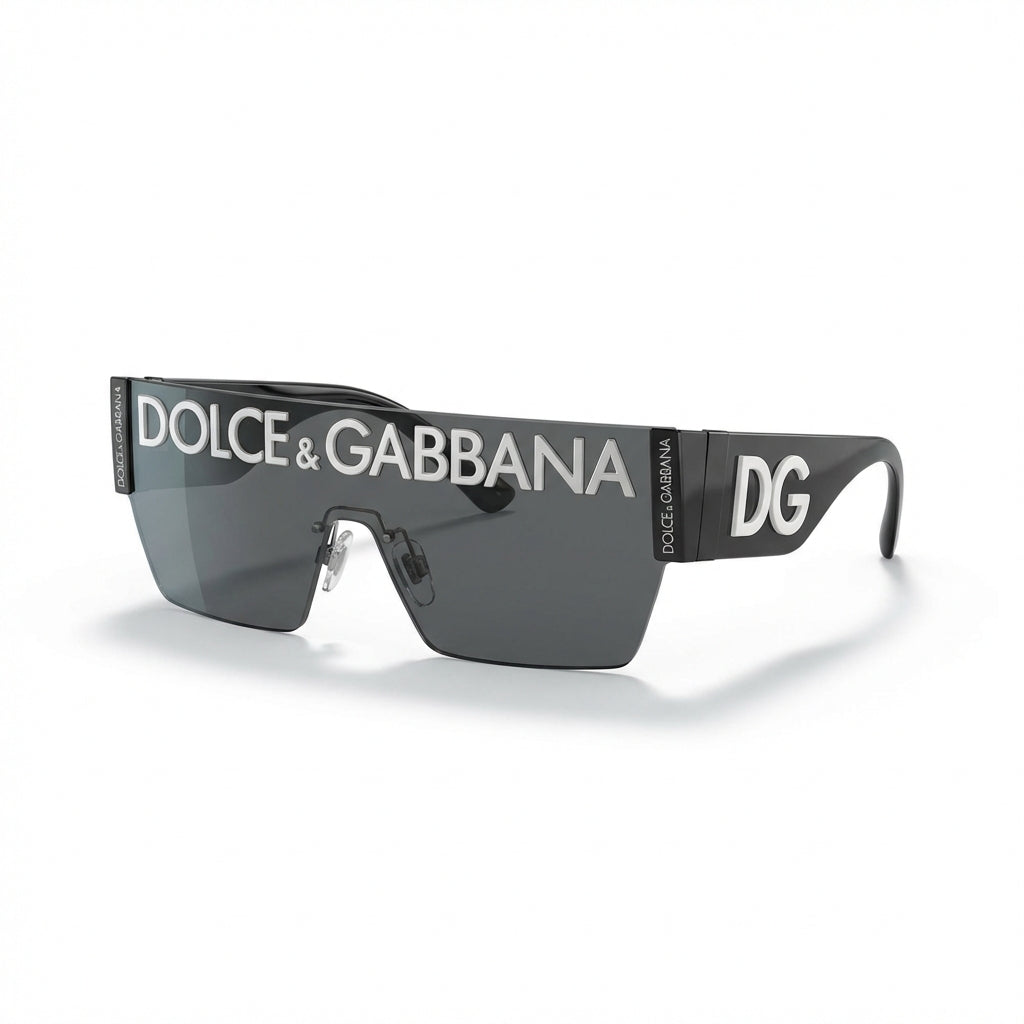 Dolce & Gabbana dark blue sunglasses featuring bold logo design available at Lestyle Boutique Melbourne