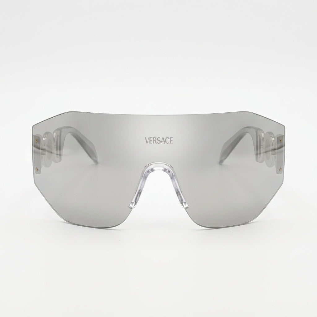VERSACE sunglasses featuring reflective shield lenses available at Lestyle Boutique Melbourne