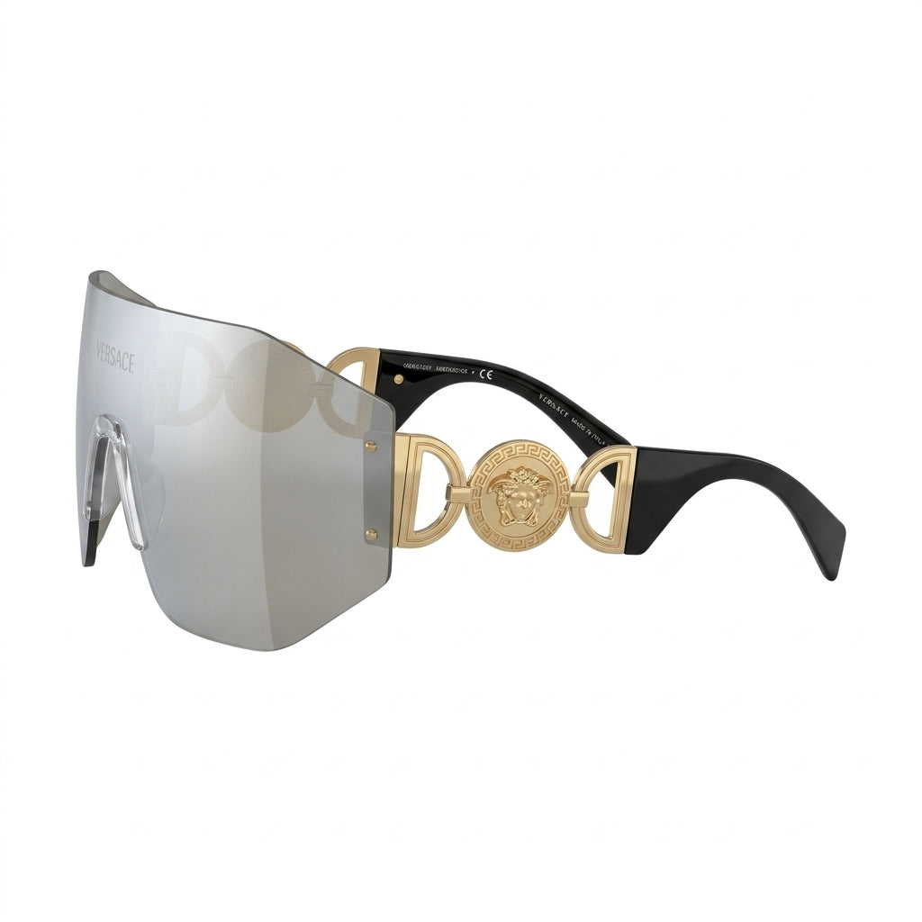 VERSACE sunglasses featuring reflective shield lenses available at Lestyle Boutique Melbourne