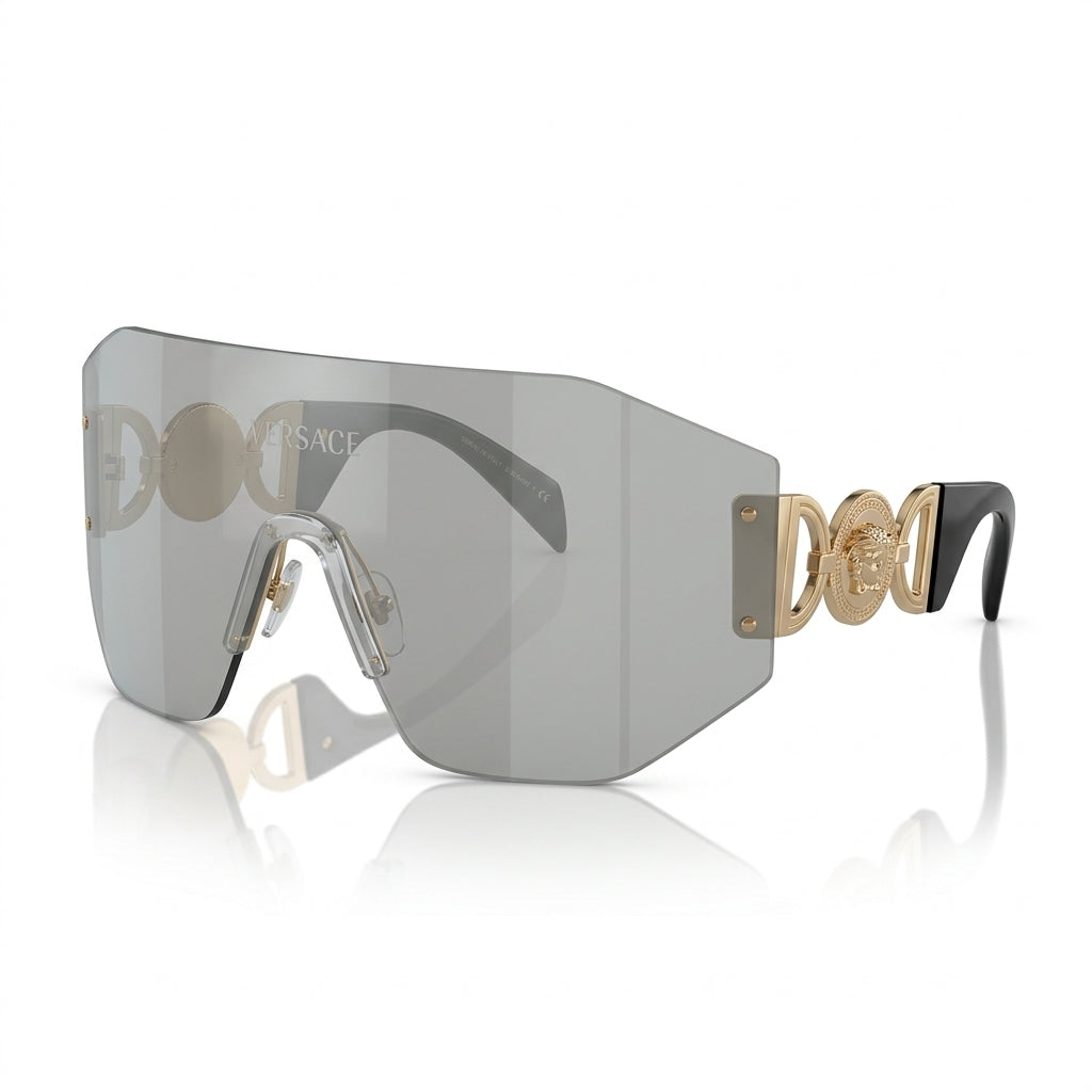 VERSACE sunglasses featuring reflective shield lenses available at Lestyle Boutique Melbourne