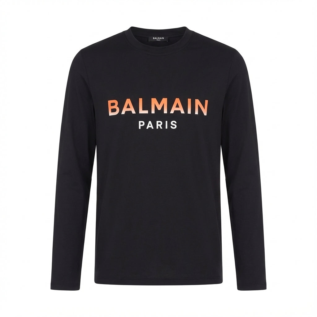 Balmain long sleeves t-shirt featuring logo print available at Lestyle Boutique Melbourne