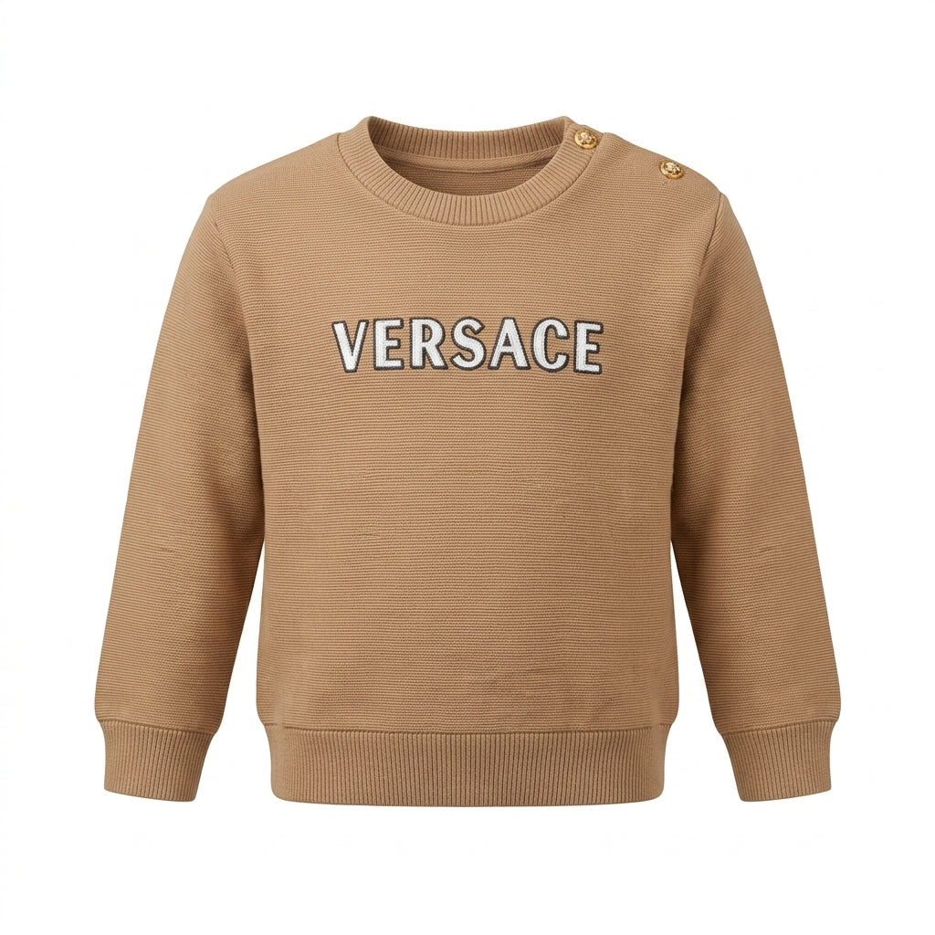Versace sweatshirt with gold buttons available at Lestyle Boutique Melbourne