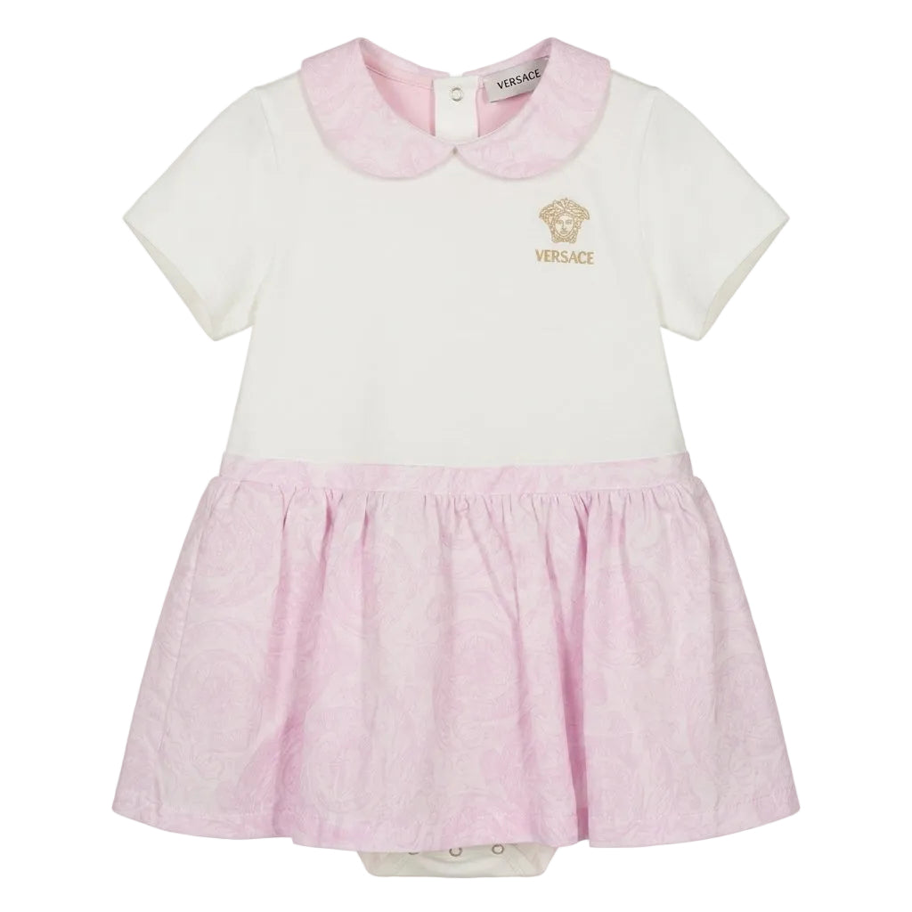 Versace kids dress featuring a pink collar available at Lestyle Boutique Melbourne