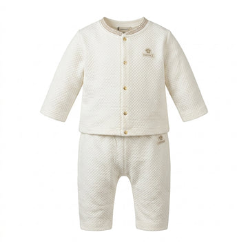 Versace baby set featuring textured fabric available at Lestyle Boutique Melbourne