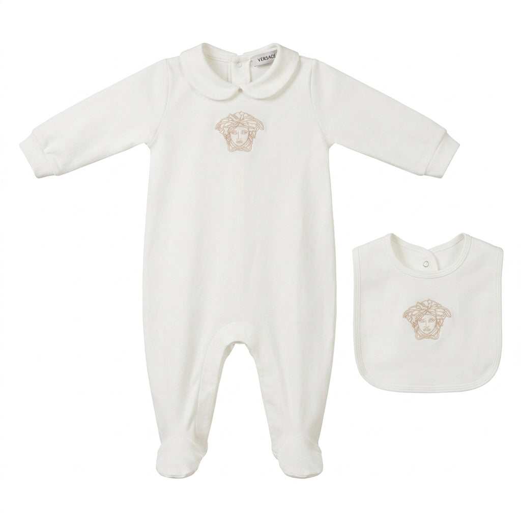 Versace KIDS romper set featuring Medusa logo available at Lestyle Boutique Melbourne