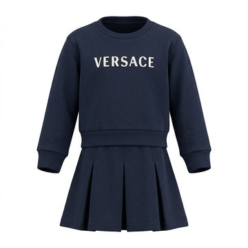 Versace sweatshirt dress featuring bold logo available at Lestyle Boutique Melbourne